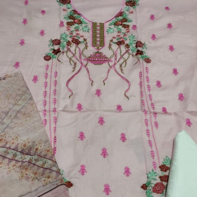 3pcs embroidery suit